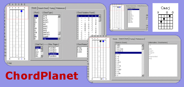 ChordPlanet Guitar Chord Finder Screenshot